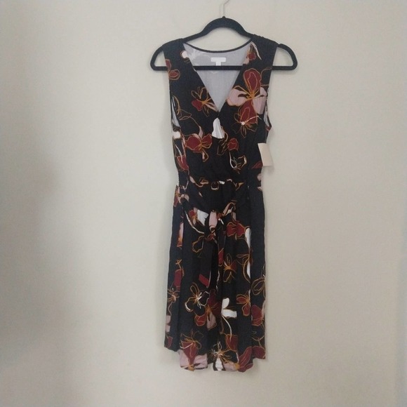 14th & Union Front Tie Floral Sleeveless Dress M - Picture 5 of 12